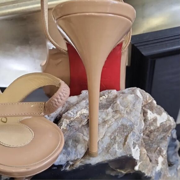 Aic Christian Louboutin Horatio Patent leather red bottom heels 7 - Picture 7 of 11